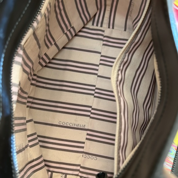 COCCINELLE Top Handle Italian Design Leather 2 Tone Hand Bag/Shoulder/Crossbody - Picture 11 of 12